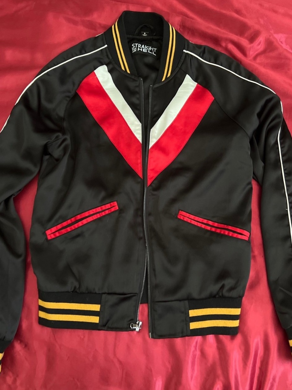 Straight To Hell Unisex Bomber Jacket, Small